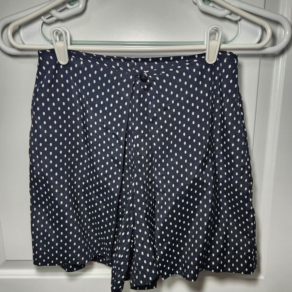 Vintage Express Marque Deposee Skort Navy Blue /White Polka Dot 90s Retro Size 4